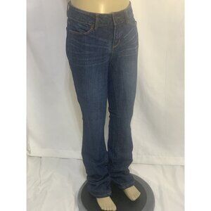 EUC Women's Sz 2 Bootleg Brand Bootcut Blue Dark Wash Denim Jeans